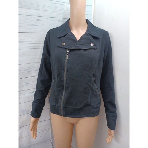 New York & Company Jackets & Blazers - Womens New York And Company Black Motorcycle Jacket Sz M